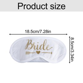 Tabanzhe 8PCS Bride Sleep Eye Masks-Team Bridesmaids Bachelorette Party Favors Soft Adjustable Sleeping Relaxing Mask for Weddings Engagement Hen Bridal Christmas Parties