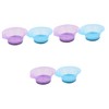 Beavorty 6pcs Transparent Hair Coloring Bowl Reusable Hair Dye Mixing