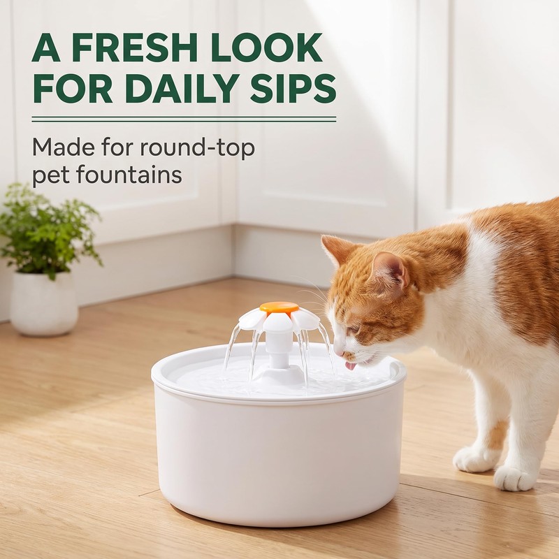 2PCS Cat Fountain Replacement Flower Nozzle Head for Round Cubic