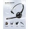 TECKNET Wireless Headset, Bluetooth Headphones with Noise Cancelling Microphone for
