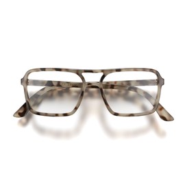 LONDON MOLE Eyewear | Spy Reading Glasses | Rectangular Glasses | Mens/Womens Reading Glasses | Unisex | Spring Hinges | Gloss Pale Tortoiseshell | magnification +1.0