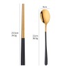 Reusable Korean Chopstick and Spoon Set, Long Handle Stainless Steel