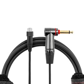 Cableworks by Gator Cases Headliner Series 3-Foot Right Angle 1/4" with Quiet Switch to TA4F Instrument Cable for Wireless Bodypack Transmitter, (GCWH-TA4F-3RAQT)