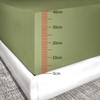 wyewye Single Fitted Sheet, Light Green, 90x190 cm with 40