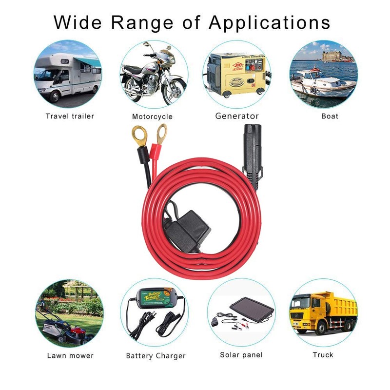 SPARKING 6FT Ring Terminal Cable - SAE to O Ring