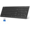TECKNET Wireless Bluetooth Keyboard Rechargeable, 4-Device Free Switching (2.4G+BT), Ultra-Slim