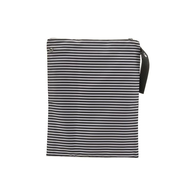 Skip Hop Bolsa Impermeable Húmeda-Seca, Raya Blanco Y Negro