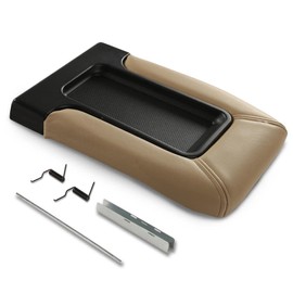 PIT66 Center Console Armrest Kit, Compatible with 99-07 Silverado Avalanche Suburban Tahoe Sierra Yukon Beige CCLK-CHGM-001-LGY,19127364,19127365,19127366