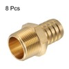 sourcing map 4pcs Brass Barbed Fitting 1" NPT Male to