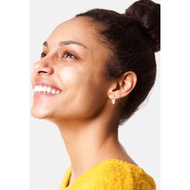 SOFIA MILANI - Women's Earrings 925 Silver – Zirconia Earrings, Yellow Gold, Cubic Zirconia