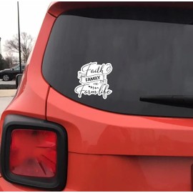 Faith Family and Farm Life 6-Inch Vinyl Decal Sticker for Laptops, Water Bottles, Cars, Notebooks, and More – Durable, Waterproof, Weather-Resistant, Easy to Apply, and Long-Lasting