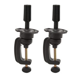 2 Pcs Wig Head Stands, Wig Mannequin Head Stand Height Adjustable Cosmetology Manikin Stand Holder Clamp Black
