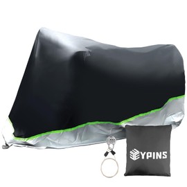EYPINS Motorcycle Tarpaulin, 210D Waterproof Motorcycle Cover Outdoor Garage Motorcycle Tarpaulin UV Protection Winterproof Motorcycle Garage for Motorcycle Scooter Moped Scooter | 245 cm x 105 cm x 125 cm