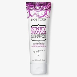 Not Your Mothers Kinky Moves Curl Defining Hair Cream – Hydrating Curl Cream for Natural Hair, Anti-Frizz Styling with Grape Seed & Jasmine, Defines Curls Without Crunch or Flakes, 4 fl oz