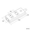Sanwa Supply TAP-SP2113MG-2WN Power Tap, 3 Outlets, 6.6 ft (2
