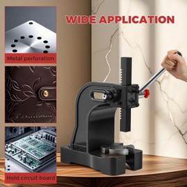 Bonvoisin Arbor Press 1 Ton Manual Arbor Press Cast Iron Made with 3 Drifts