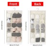 Newraturner Closet Hanging Organizer with Mesh Pockets & Rotating Metal