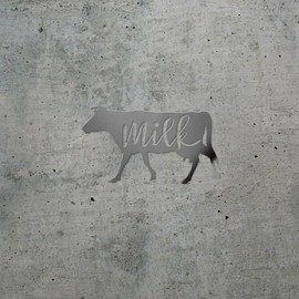 Decal Stickers of Milk (Metallic Silver) (Set of 2) Premium Waterproof Vinyl Decal Stickers for Laptop Phone Accessory Helmet Car Window Mug Tuber Cup Door Wall - BICVER1f36942SIW19Y24