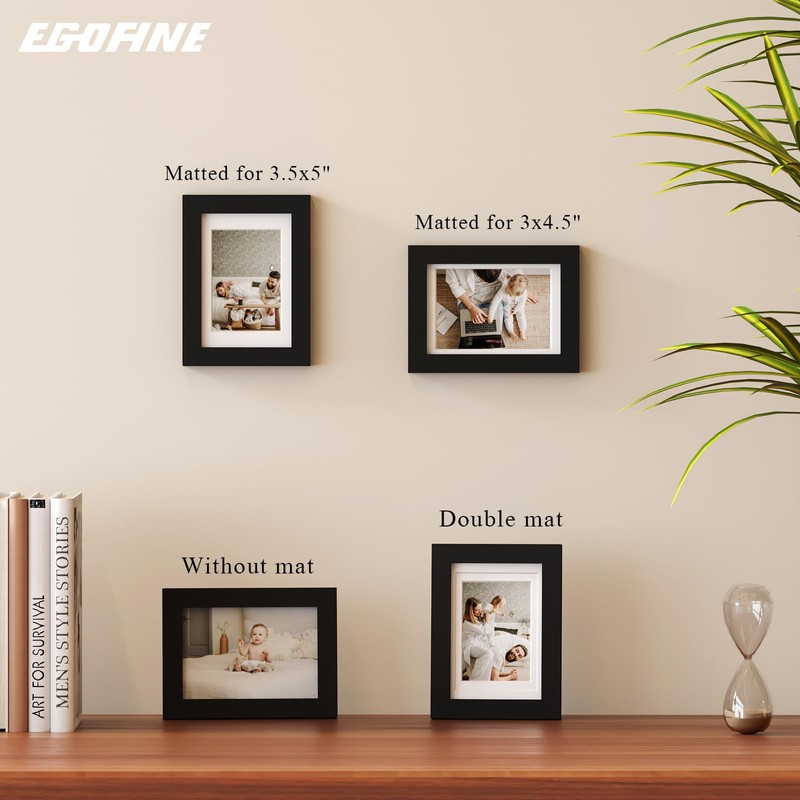 Egofine 4x6 Set of 6, Made of Solid Wood Covered
