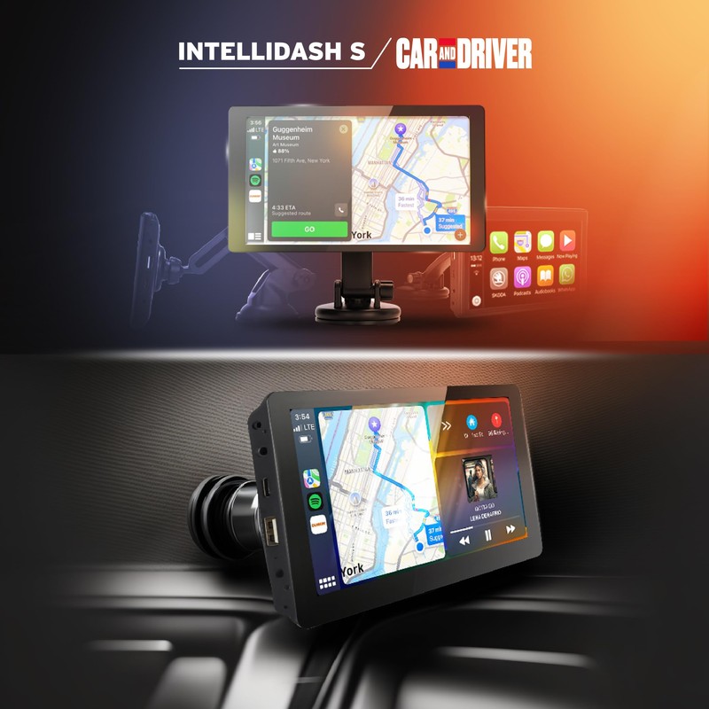 Car and Driver INTELLIDASH with Apple Carplay and Android Auto,