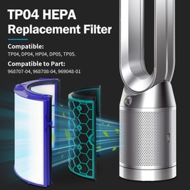 TP04 Replacement Filter for Dyson TP04 Air Purifying Tower Fan, Combi 360° Glass HEPA Filter 2-Stage Filtration System for Pure Cool Fan