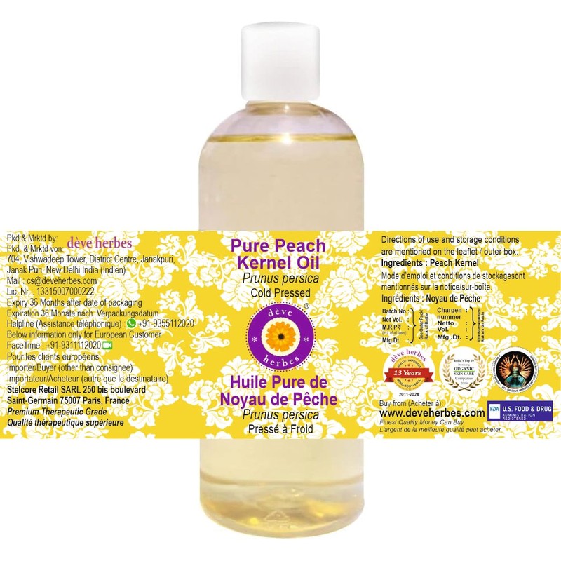 dve herbes Deve Herbes Pure Peach Kernel Oil (Prunus persica)