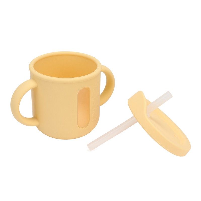 Silicone Sippy Cups Double Handles Lightweight Toddler Training Cup with