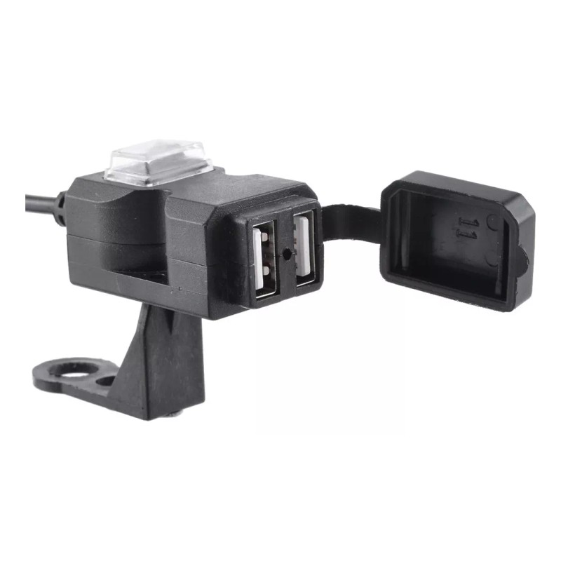 PopBabies Cargador Moto Doble Usb 2.1a Celular Gps Adaptable Universal