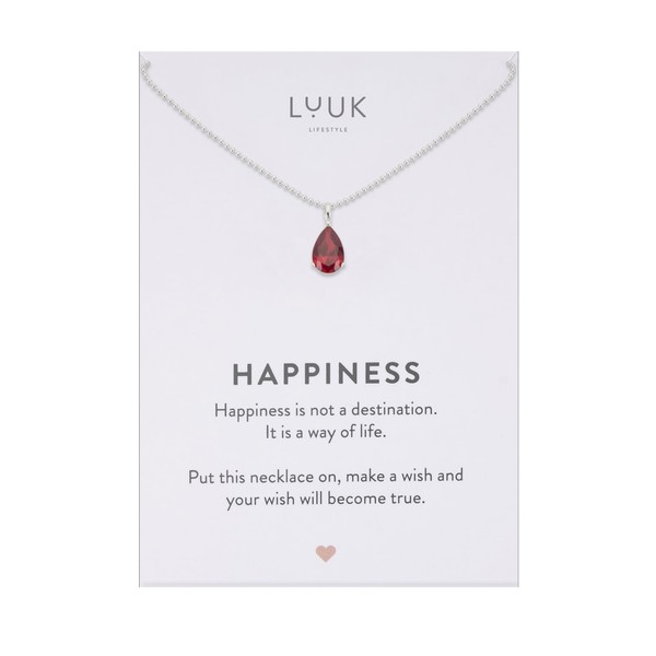 LUUK LIFESTYLE Filigree Sterling Silver Necklace with Basic Solitaire Crystal