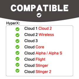 PESLNG Professional PU Leather Replacement Ear Pads for Kingston HyperX Cloud II/Cloud 2/Cloud 1 Pads, Uses High Quality Memory Foam for More Comfort and Durability. (Velvet Black)