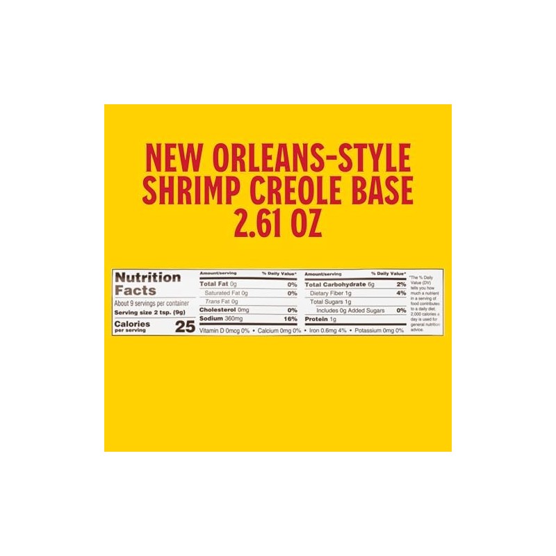 Louisiana New Orleans Style Shrimp Creole Base, 2.61oz (Pack of