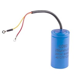 CD60 250uF Motor Start Capacitors with Wire Lead 250VAC 50/60Hz Run Motor Capacitor