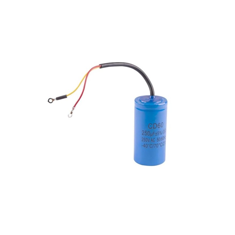 CD60 250uF Motor Start Capacitors with Wire Lead 250VAC 50/60Hz