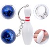 BLLREMIPSUR 9 Pieces Bowling Ball Keychains, Color Bowling Ball Pendant