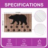 4 PCS of Black Bear Placemats 12x18 Rustic Brown Farmhouse