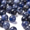 BEEFLYING Pack of 100 8 mm Natural Sodalite Beads Blue
