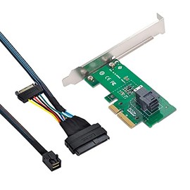 NFHK PCI-E 3.0 4.0 to SFF-8643 Card Adapter and U.2 U2 SFF-8639 NVME PCIe SSD Cable for Mainboard SSD