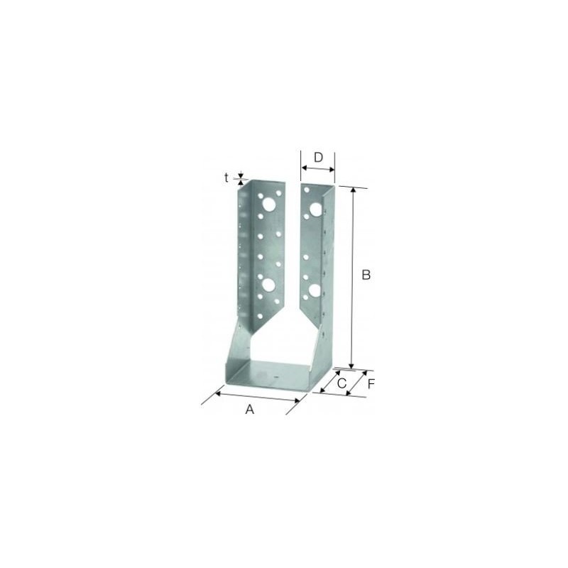 SIMPSONBSIN100/140 Joist Shoe BSI100 x 140 Hot-Dip Galvanised Internal Rated