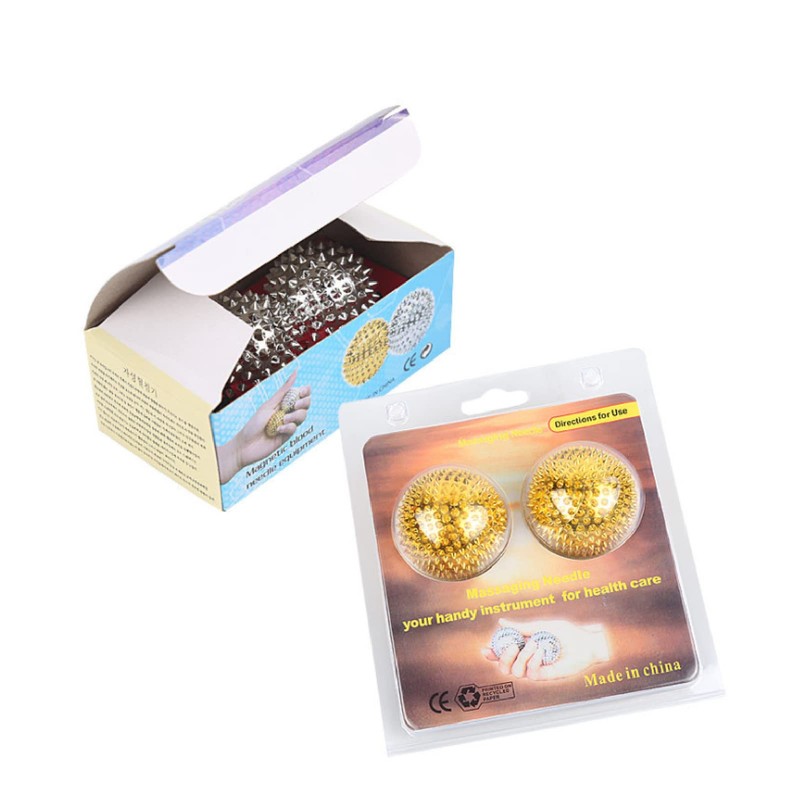 Layhou Pack of 2 Magnetic Acupressure Balls, Hedgehog Ball, Massage