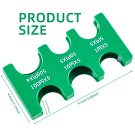 Japanese Yen Coin Holder Hard Case Organizer and Storage for Coins Rectangle JPY Coin Organiser and Dispenser, Plastic Coin Sorter Wallet, green, Storage