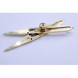 BRASSLICIOUS Solid Brass Divider Drafting Proportional Tool 6" Navigational Compass Best Gift for Your Friends and Family