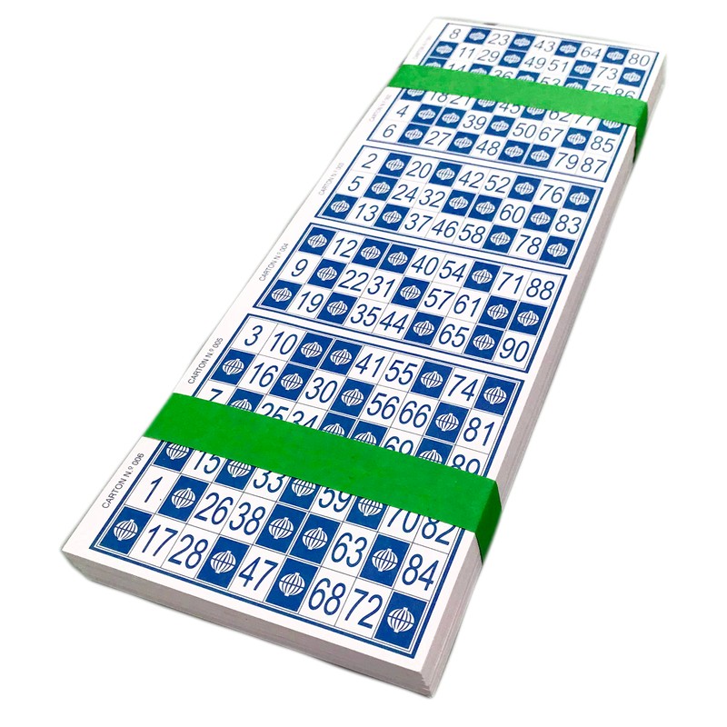 Genérico 600 Traditional Bingo Cards with 90 Balls (Blue)