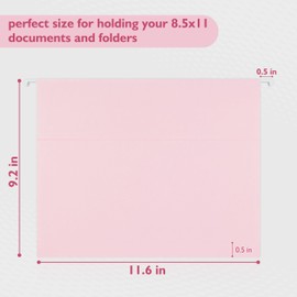25 Packs Hanging File Folders,Cherry Pink Hanging File Folders Letter Size,Hanging Folders with 1/5-cut Tabs,Hanging Folders for Filing Cabinets, File Organizer Folder for Office,School,Home