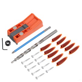 Woodworking Bore Jig 15 Degree Pocket Hole Jig Oblique Drilling Guide Angle Carpentry Positioning Tool Wood Joining Drill Tool 25pcs