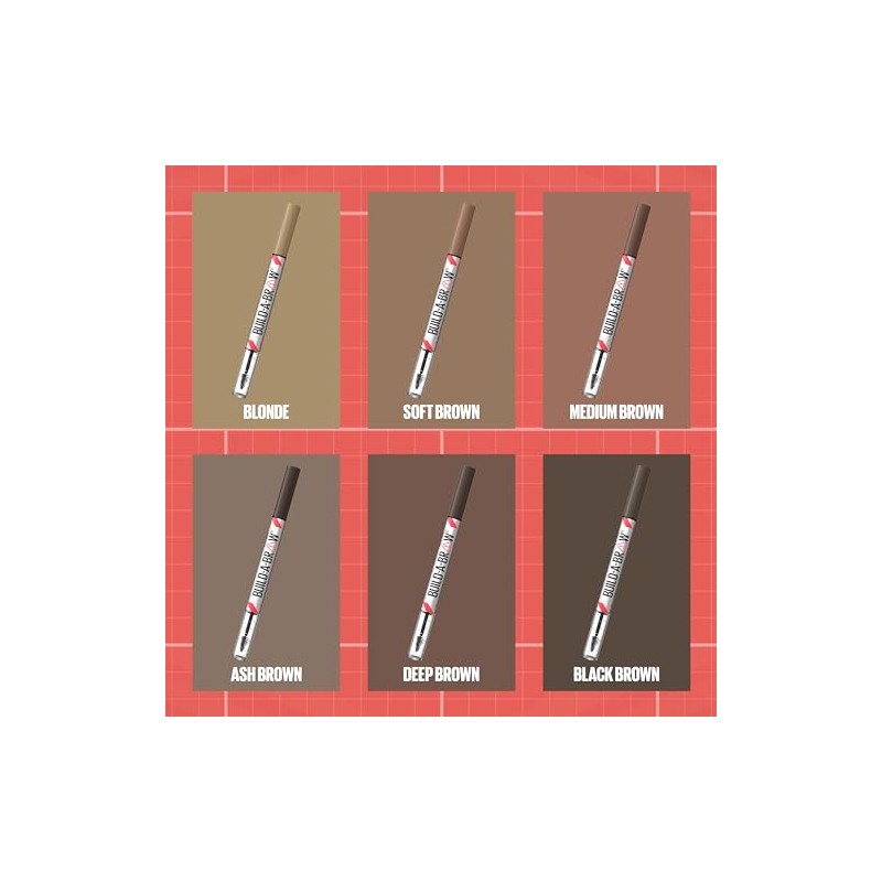 Maybelline Build-A-Brow 2-in-1 Brow Pen and Sealing Eyebrow Gel, Eyebrow