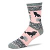 Pink Wolf Socks Animal Den,White/Grey/Black/Red,Women Shoe Size: 6-11 or Men