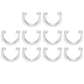 HARFINGTON 10pcs Bicycle Cable Clamps C-Clips Aluminum Alloy Housing Hose Guide U-Clips Brake Derailleur Shifter for MTB Road Bike, Silver