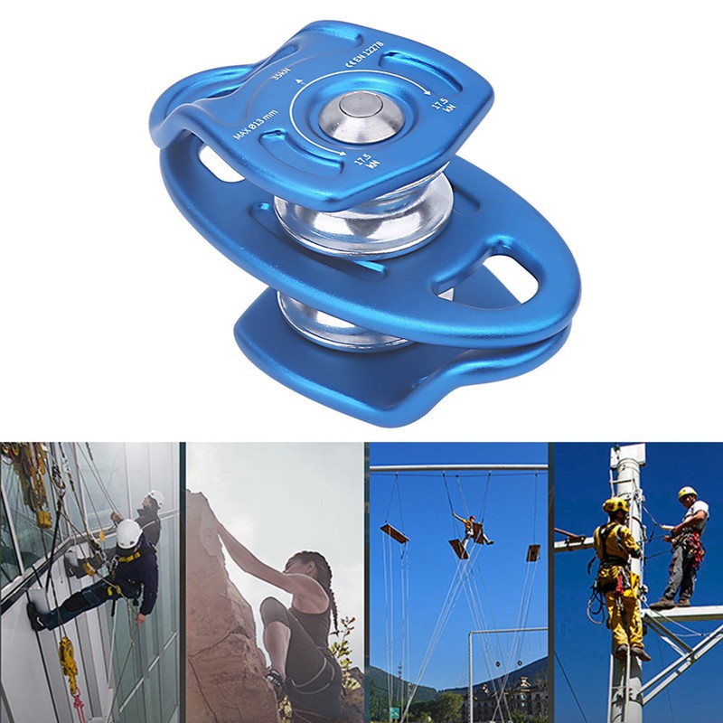 Outdoor Coaxial Movable Side Swing Double Pulley for Climbing Crossing