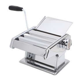 Enfmay Home Manual Dough Presser, Stainless Steel Noodle Maker Machine, Dumpling Wrapper Press with 6-Thickness Settings (0.6-4.8mm), 3 Noodle Widths (2mm/6mm/9mm), Noodle Cutter for Kitchen