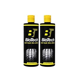 BioTech Wet Look Tire Shine, Silicone Based tire Shine, Non Splatter tire Shine, Long Lasting, Concentrated Formula, High Gloss, Easy to Apply 16 oz (2)